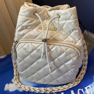 MZ Wallace Pearl Metallic Crosby Bucket Bag